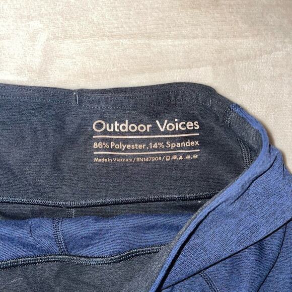 Outdoor Voices Navy Blue and Black Cropped Leggings | Sz S - Picture 5 of 5